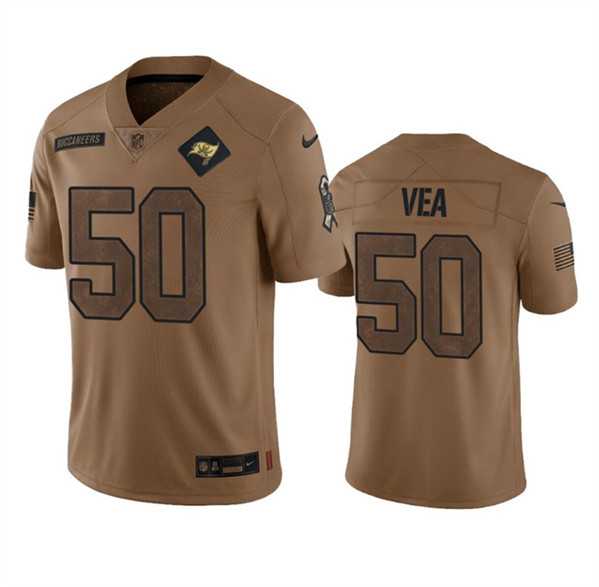 Mens Tampa Bay Buccaneers #50 Vita Vea 2023 Brown Salute To Service Limited Jersey Dyin->tampa bay buccaneers->NFL Jersey